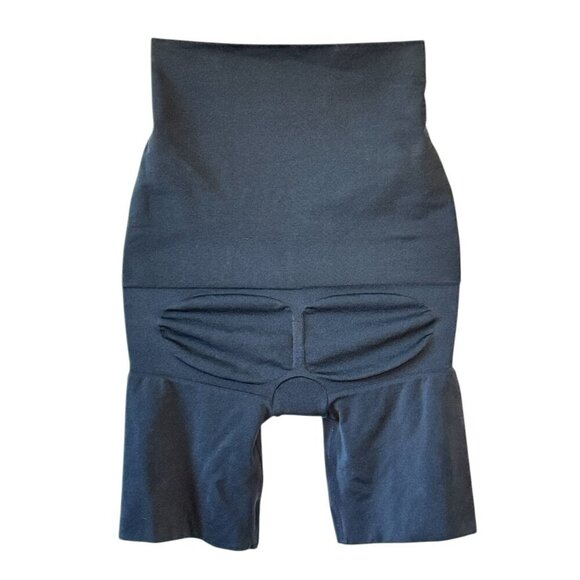 Assets by SPANX High Waisted Shorts Shapewear Very Black Women's Size XL - Picture 3 of 5